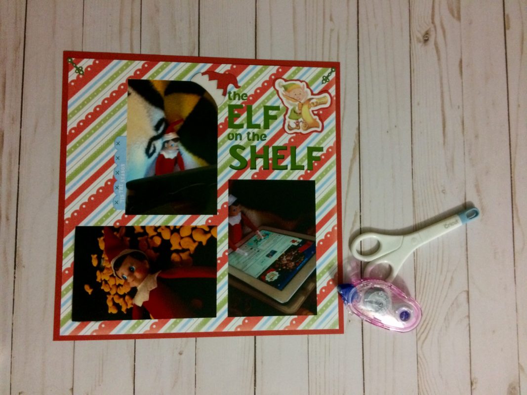 Elf on the Shelf Simple Scrapbook Page Idea