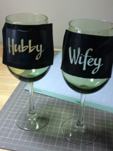 etching wine glasses