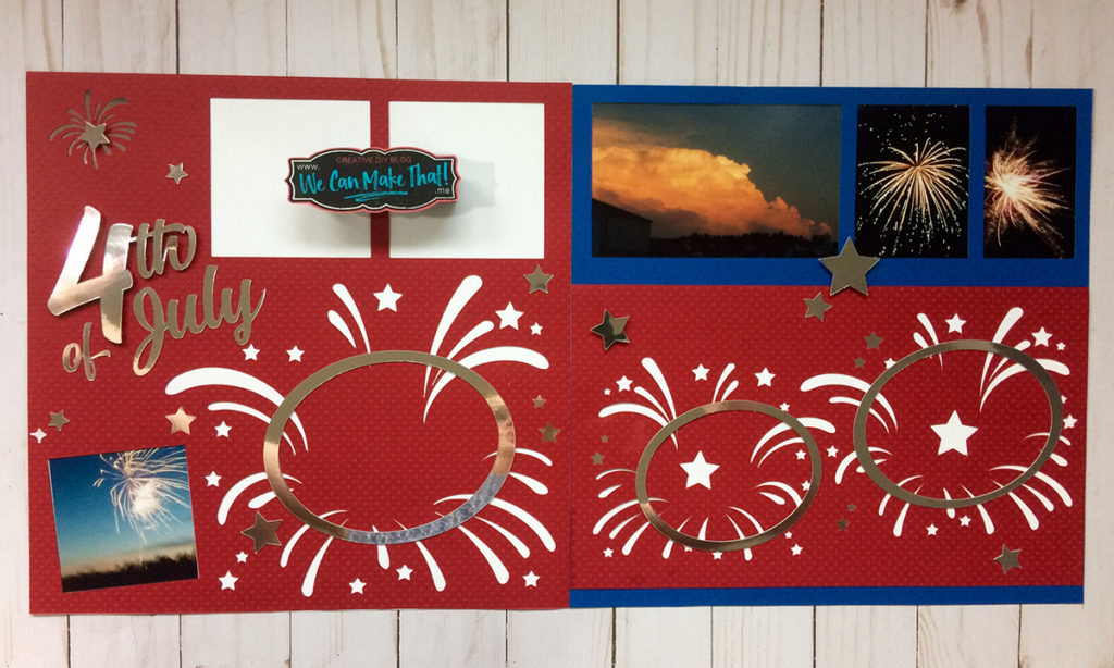 4th of July Fireworks Scrapbook Page