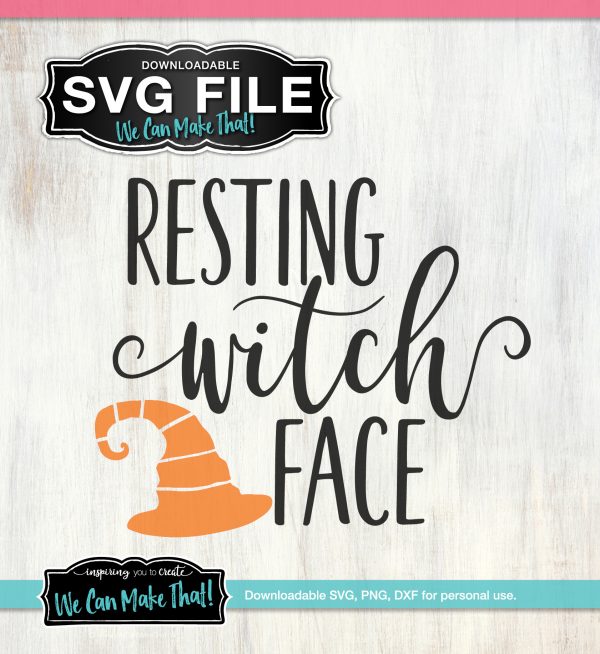 Resting Witch Face SVG