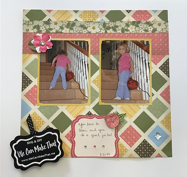 Quilted Look Scrapbook page idea