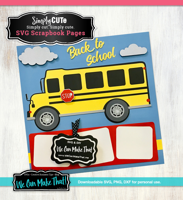 School bus Scrapbook page