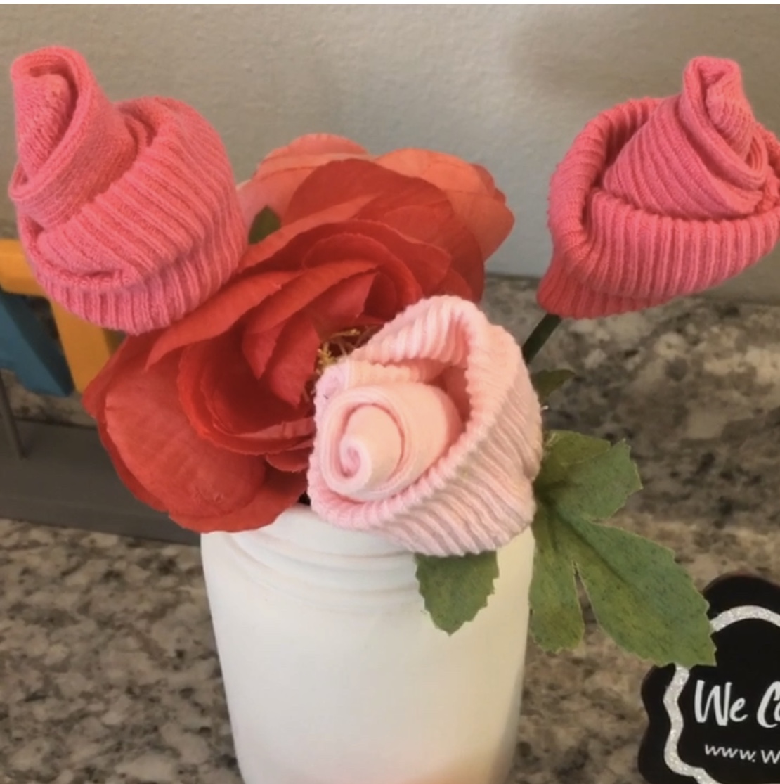 How to DIY Baby Sock Flowers