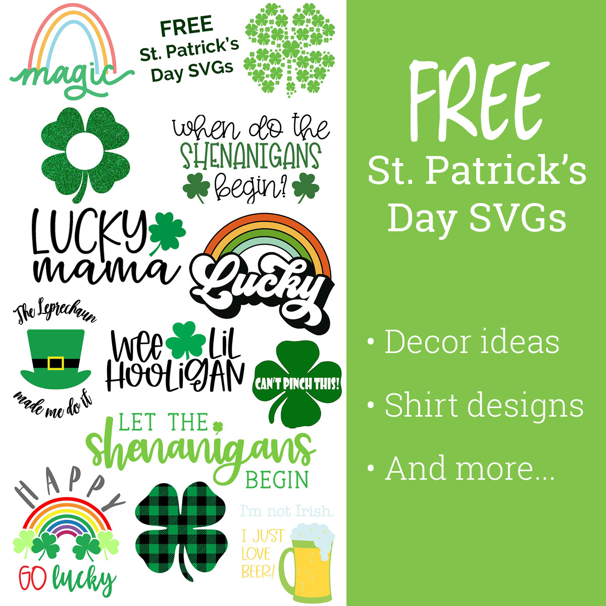 13 FREE St. Patrick’s Day SVG Files