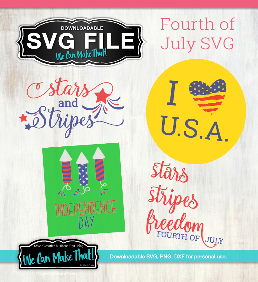 July 4th SVGs for Cricut Cut Files