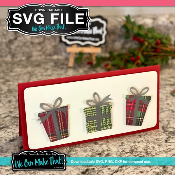 Present Cutout Card SVG