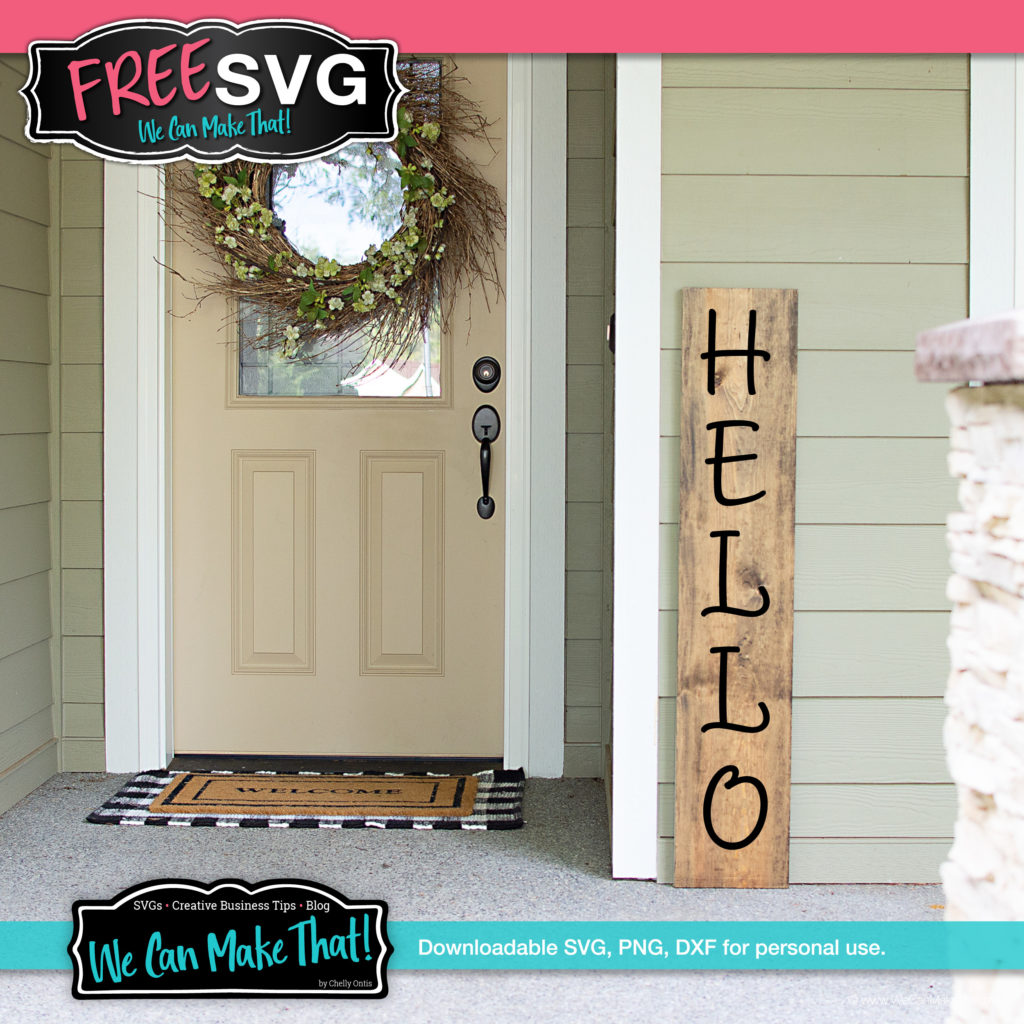 Free Hello Porch Sign