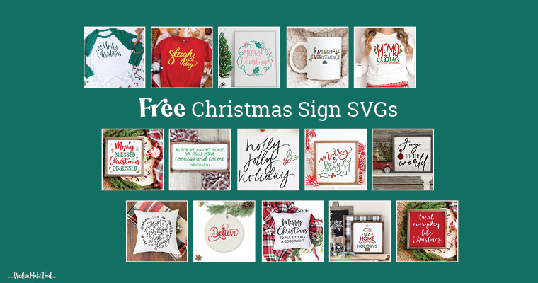 Free Christmas Sign SVGs