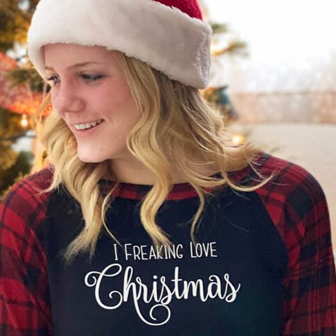 I freaking love christmas SVG shirt idea