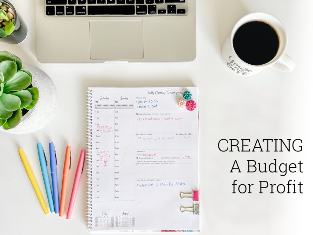 create a marketing budget with your planner