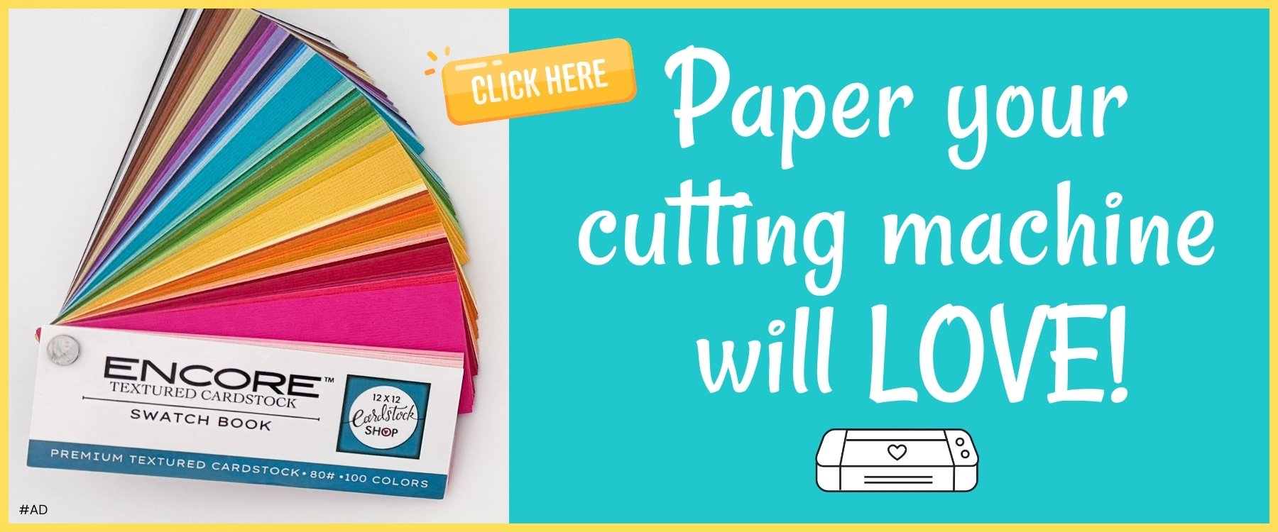 Colorful cardstock sample fanned out.