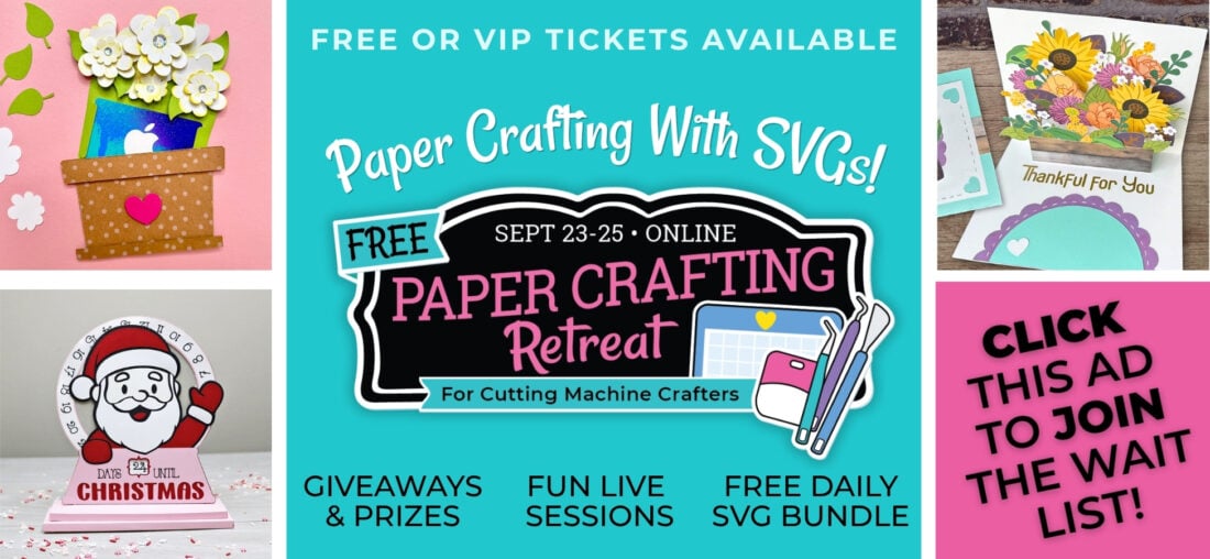 Paper Crafting Retreat ad.
