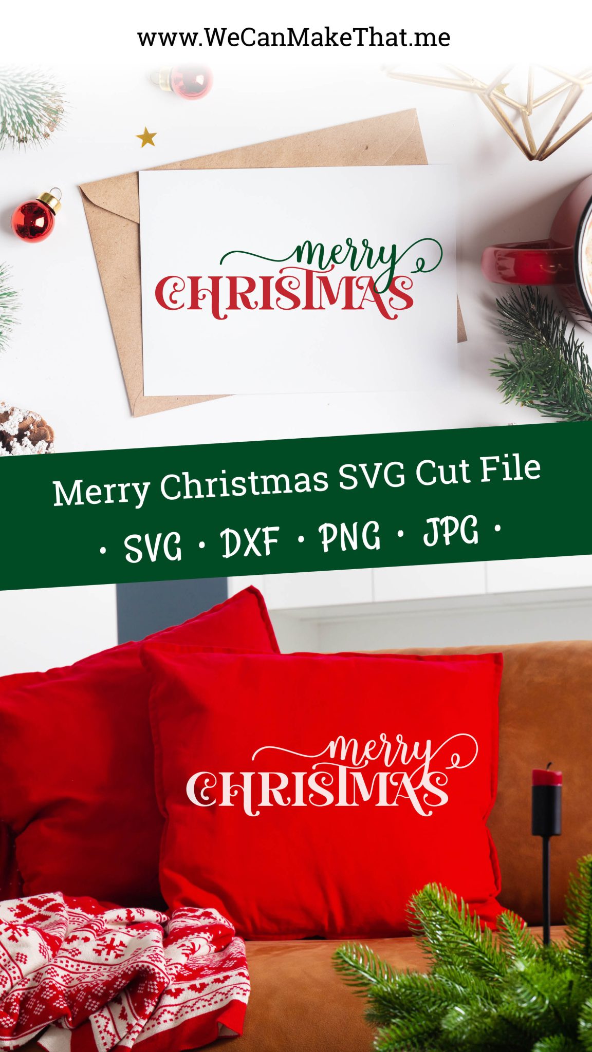 Merry Christmas SVG Cut File + coffee crafts