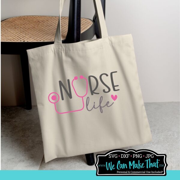 Nurse Life Stethoscope SVG Design - Image 4