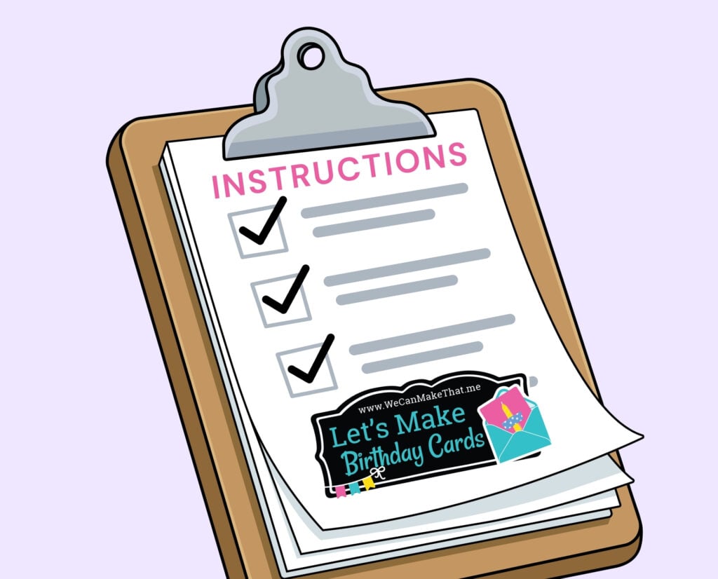 Clipboard clip art with event logo.