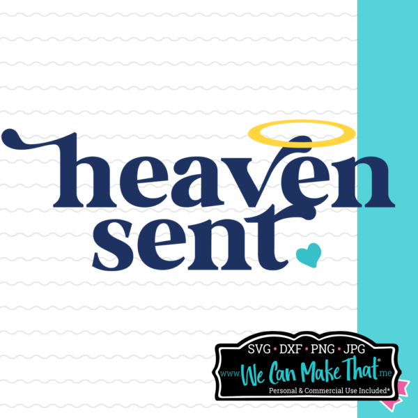 Heaven Sent Baby SVG with Halo Design