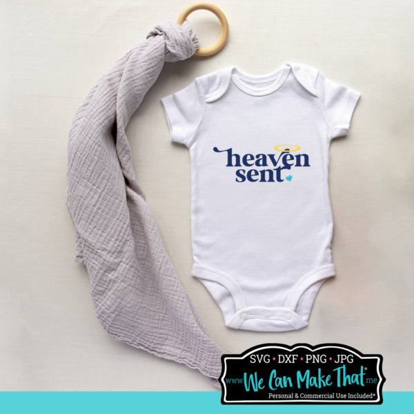 Heaven Sent Baby SVG with Halo Design - Image 3