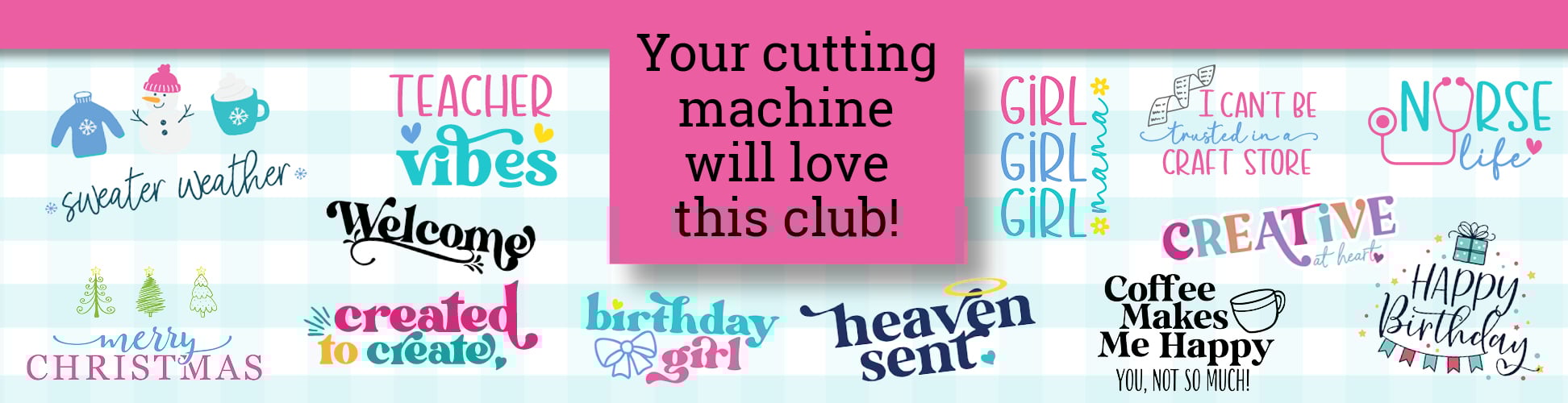 Variety of SVG designs and the SVG Club logo.