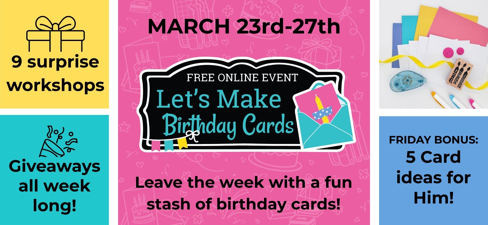 Ad for Let's Make Birthday Card Week.