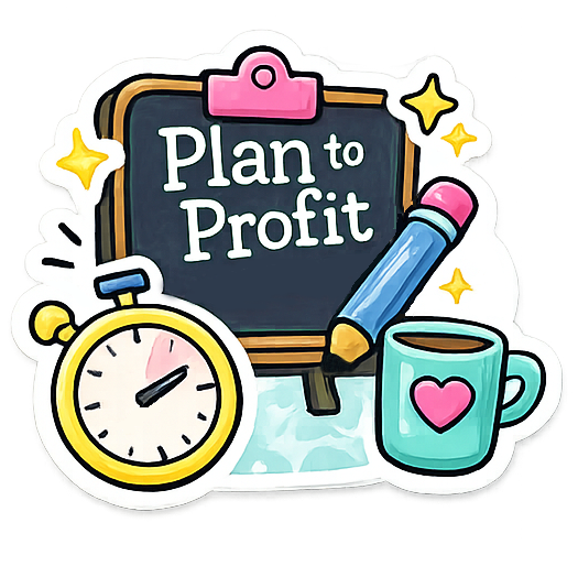 Plan to Profit workshop colorful icon.