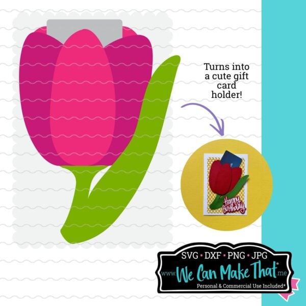 Tulip Gift Card Holder SVG