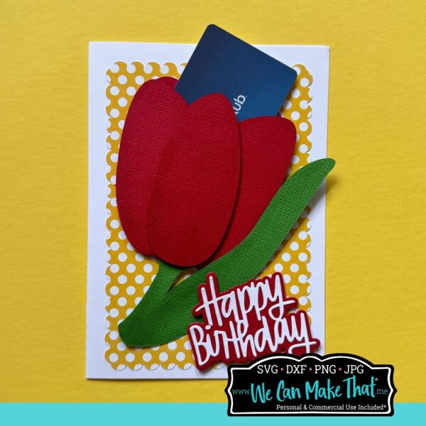 Tulip Gift Card Holder SVG - Image 4
