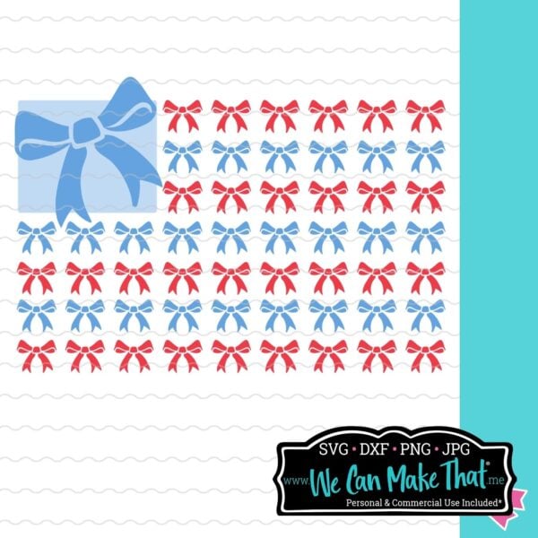 USA Flag Bows SVG