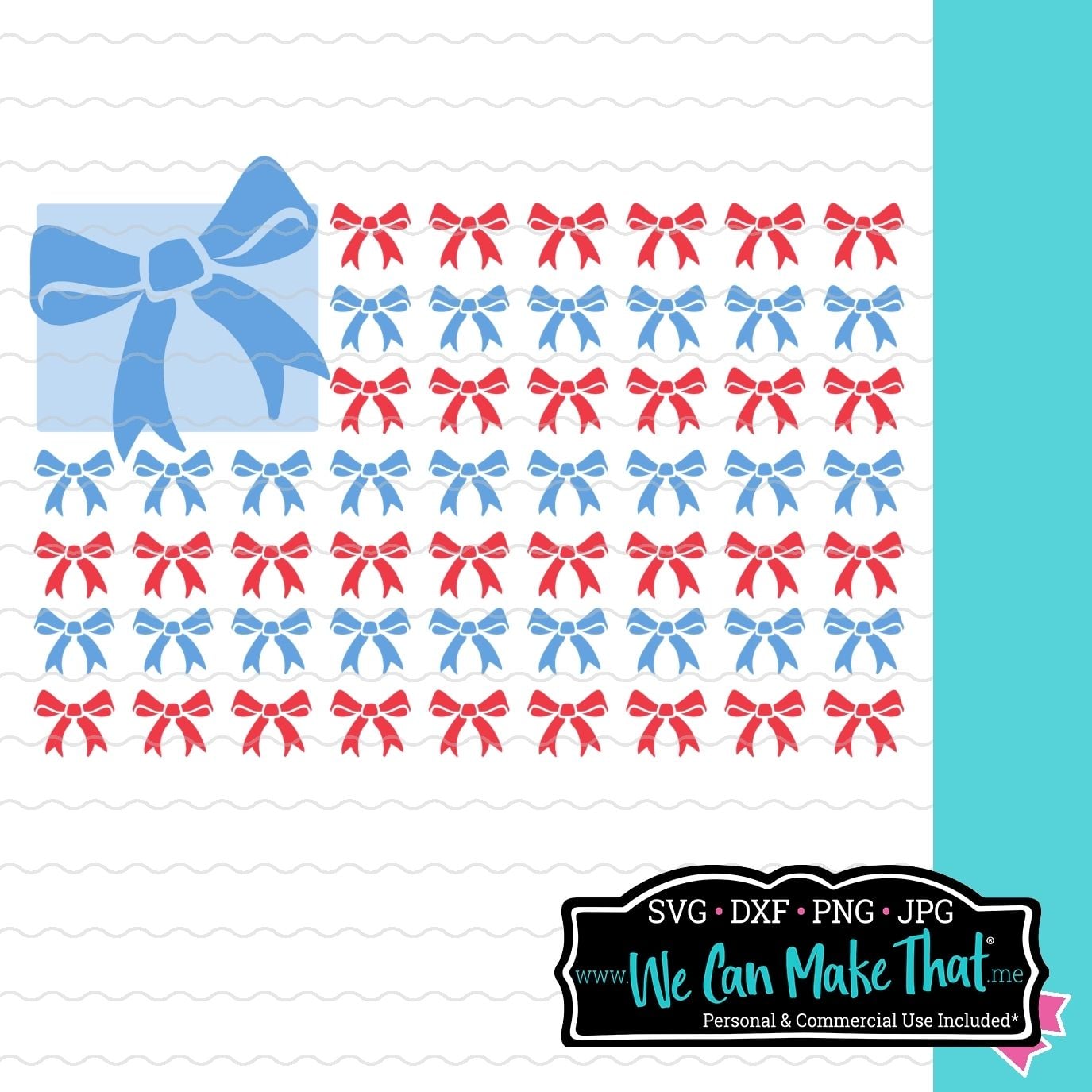 USA Flag Bows SVG