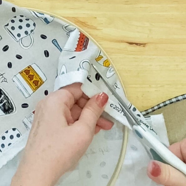 Cutting fabric for our Cricut DIY