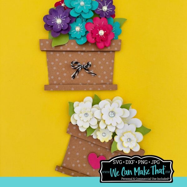 Flower Pot Gift Card Holder SVG - Image 3